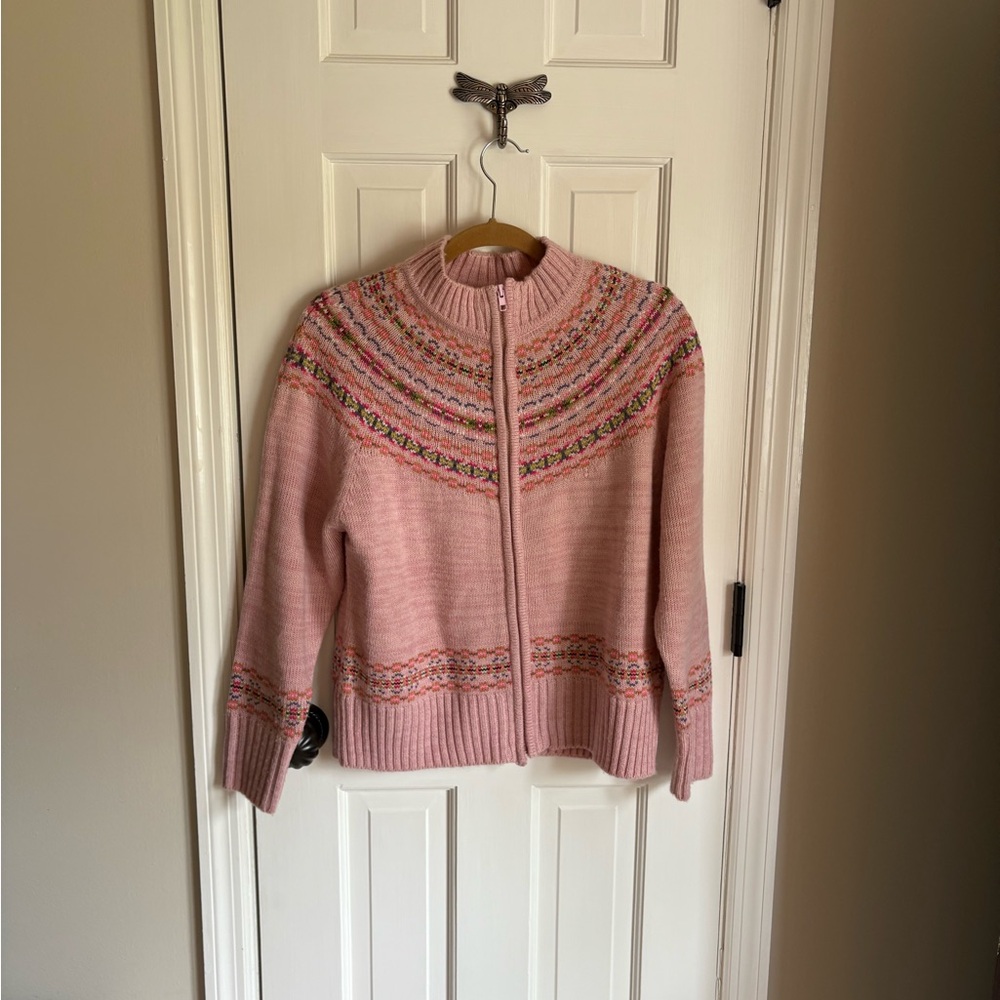 Pink Patterned Women's Sweater